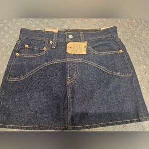 Levi's Dark Blue Denim Mini Skirt